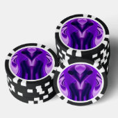 3D Lila Regenbogenträume , Alien Pokerchips (Stapel)