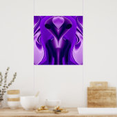 3D Lila Regenbogenträume , Alien Poster (Küche)