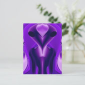 3D Lila Regenbogenträume , Alien Postkarte (Stehend Vorderseite)