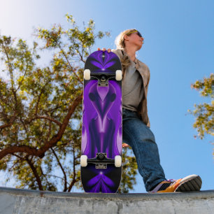 3D Lila Regenbogenträume , Alien Skateboard