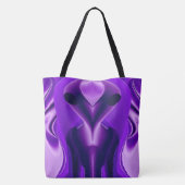 3D Lila Regenbogenträume , Alien Tasche (Rückseite)
