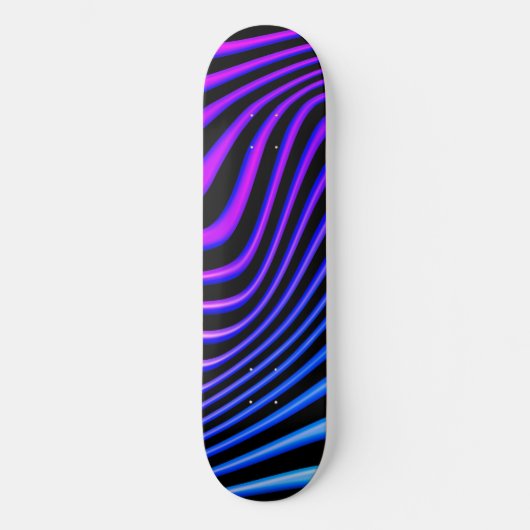 3D Lila und blaue Strahlungswaagen 8 1/4" Deck Skateboard (Vorderseite)