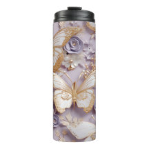 3D Lilac, Gold und Pearl Butterfly