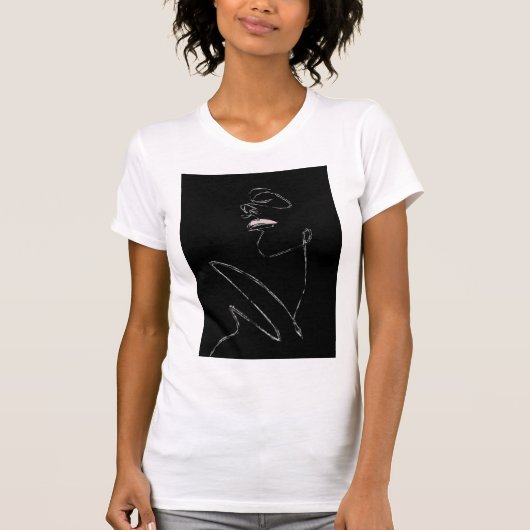 3D Line Art Seite B T-Shirt (Vorderseite)