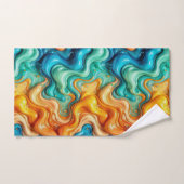 3D Liquid Swirl Abstract Glass - Modern Psychedeli Badhandtuch Set (Handtuch)