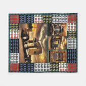 3d Lkw-Fahrer auf der Straße Fleecedecke (Vorderseite (Horizontal))