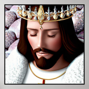 3D Look AI King of the Universe Jesus Poster