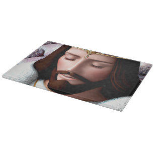 3D Look AI König des Universums Jesus Schneidebrett