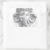 3d Lord Ganesha - Om Rechteckiger Aufkleber (Tasche)