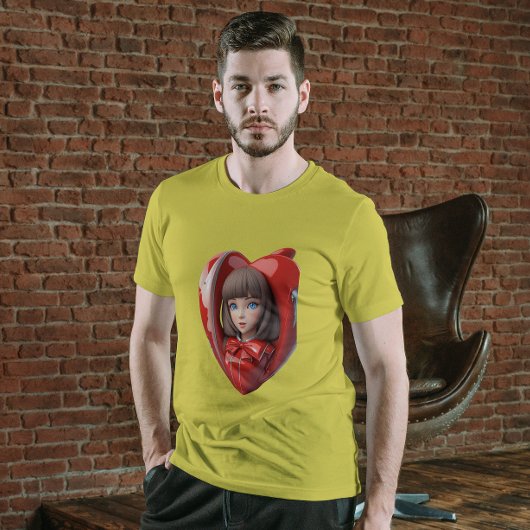3D Lovely Girl T - Shirt