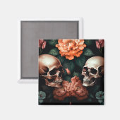 3D Lovers Skull Magnet (Vorderseite/Rückseite)