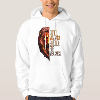 3D-Löwen-motivierend Zitate Hoodie