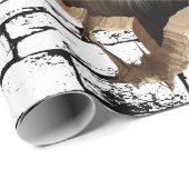 3D-Löwen-Wandbruch-Kunst – Realistischer Safari Geschenkpapier (Rolleneckpunkt)