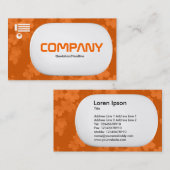 3d Lozenge - Blume - Orange Visitenkarte (Vorne/Hinten)