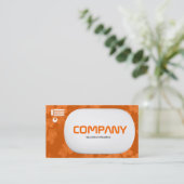 3d Lozenge - Blume - Orange Visitenkarte (Stehend Vorderseite)