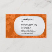 3d Lozenge - Blume - Orange Visitenkarte (Rückseite)