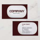 3d Lozenge - Dunkelbraun Visitenkarte (Vorne/Hinten)