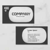 3d Lozenge - Dunkelgrau (33333) Visitenkarte (Vorne/Hinten)
