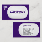 3d Lozenge - Dunkles Violet (330066) Visitenkarte (Vorne/Hinten)