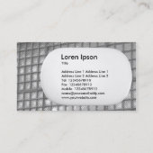 3d Lozenge - Glaswand 02 - Schwarz/Weiß Visitenkarte (Rückseite)