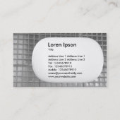 3d Lozenge - Glaswand schwarz und weiß Visitenkarte (Rückseite)