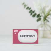 3d Lozenge - Red Embossed Texture Visitenkarte (Stehend Vorderseite)