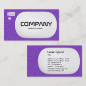3d Lozenge - Violett - bestickte Textur Visitenkarte (Vorne/Hinten)