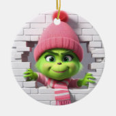 3D Mädchen Elf Keramik Ornament (Vorne)