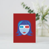 3D Mädchen Postkarte (Stehend Vorderseite)