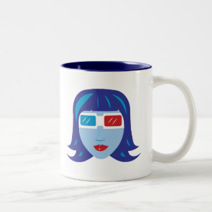 3D Mädchen Zweifarbige Tasse