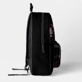 3D Magnolia Black Background Bedruckter Rucksack (Links)