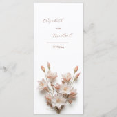 3D Magnolia Flowers Menükarte (Rückseite)