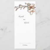 3D Magnolia Flowers Menükarte (Rückseite)