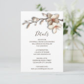 3D Magnolia Flowers White Details Begleitkarte (Stehend Vorderseite)