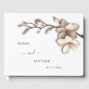 3D Magnolienblüte   Hochzeit Gästebuch