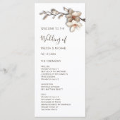 3D-Magnolienblüten-Hochzeit Programm (Vorderseite)