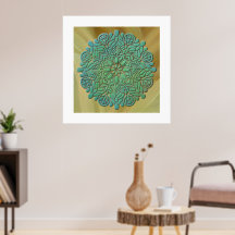 3D Mandala Meditation Yoga farbiger Hintergrund