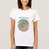 3D Mandala Meditation Yoga farbiger Hintergrund T-Shirt (Vorderseite)