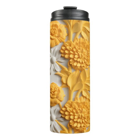 3D Marigold Floral Thermosbecher (Vorderseite)
