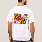 3D Maryland Staats-Flagge T-Shirt (Rückseite)