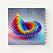 3D Math Surface Book Cover Abstract Calculus  Notizblock (Rückseite)