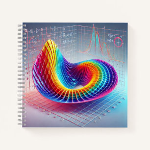 3D-Mathematik-Oberflächen-Buchcover Abstrakte Anal Notizblock
