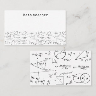 3D-Mathematik-Whiteboard-Mathelehrer Visitenkarte