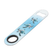3D-Meeresschildkröten Speed Flaschenöffner (Rückseite Schrägansicht)
