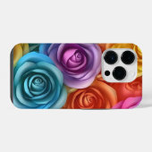 3D mehrfarbige Rosen iPhone Hülle (Rückseite (Horizontal))