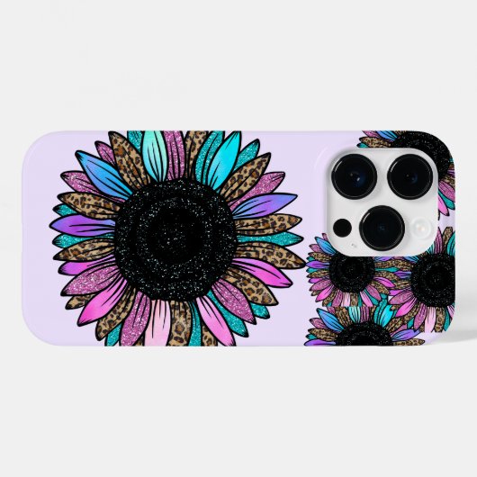 3D Mehrfarbige Sonnenblume Case-Mate iPhone Hülle (Rückseite (Horizontal))