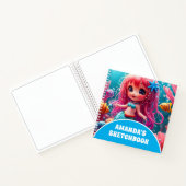 3D Mermaid Personalisiert Kids Sketchbook Notizblock (Innenseite)