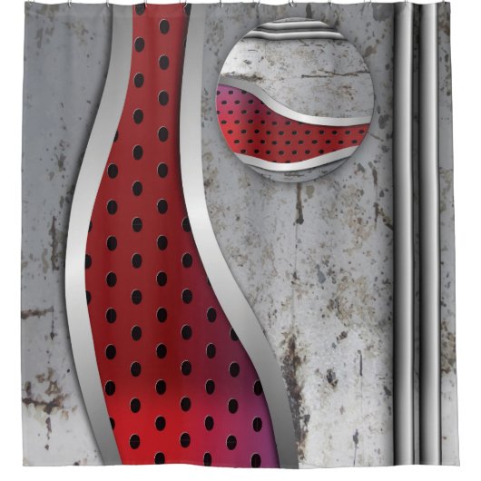 3D Metal strukturierte Kunst Duschvorhang (Vorderseite)