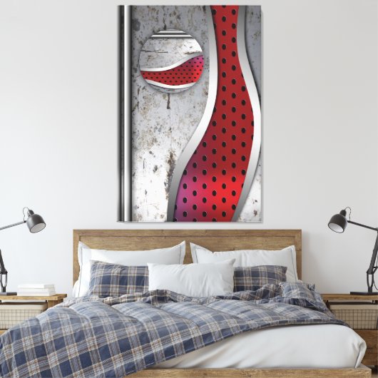 3D Metal strukturierte Kunst Leinwanddruck (Insitu (Schlafzimmer))
