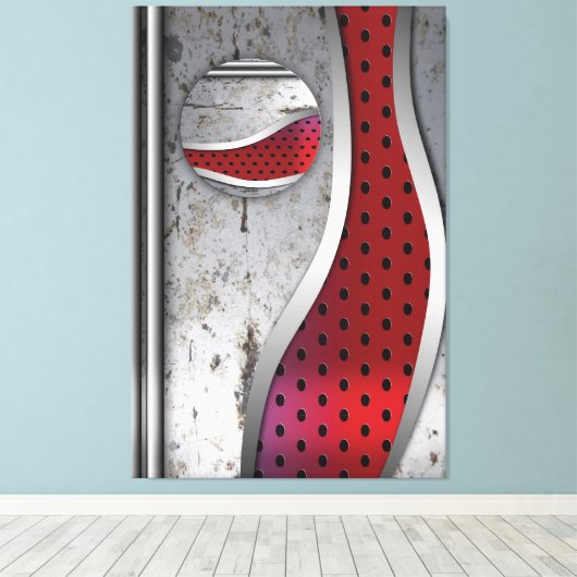3D Metal strukturierte Kunst Leinwanddruck (Insitu (Holzboden))